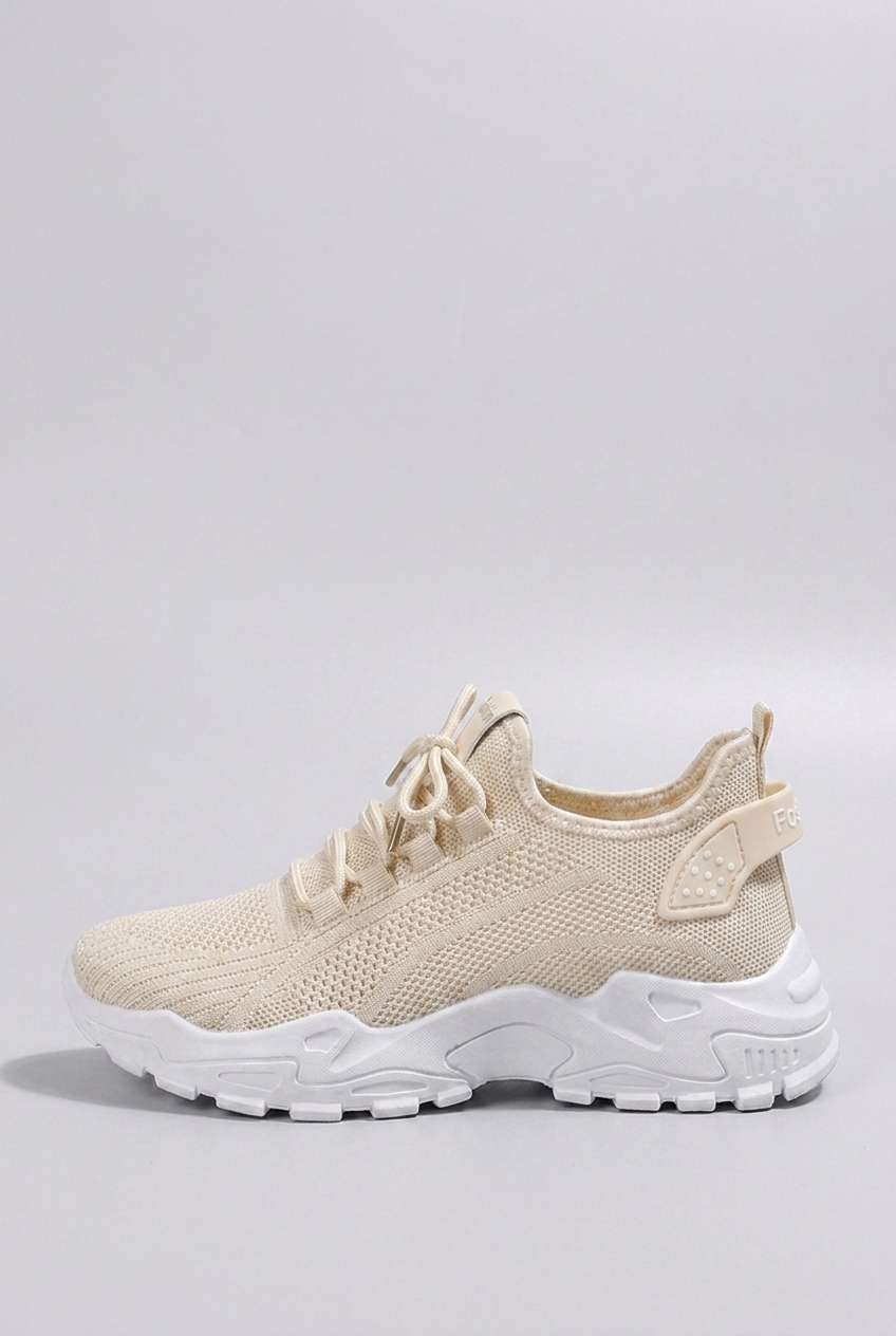 Chunky Sole Mesh Panel Breathable Sports Trainers Women