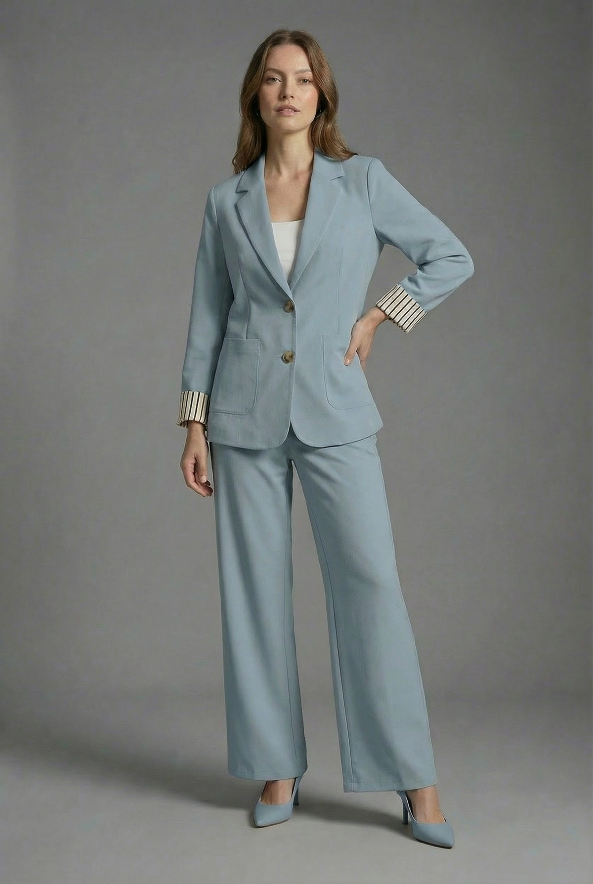 Women’s Tailored Two-Piece Suit – Smart Casual Business Wear Set