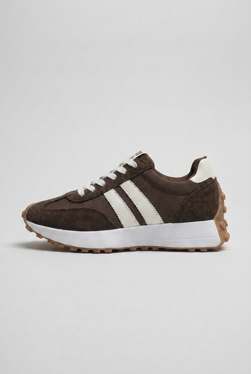 Retro Suede Panel Trainers Women