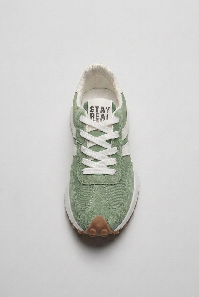 Retro Suede Panel Trainers Women