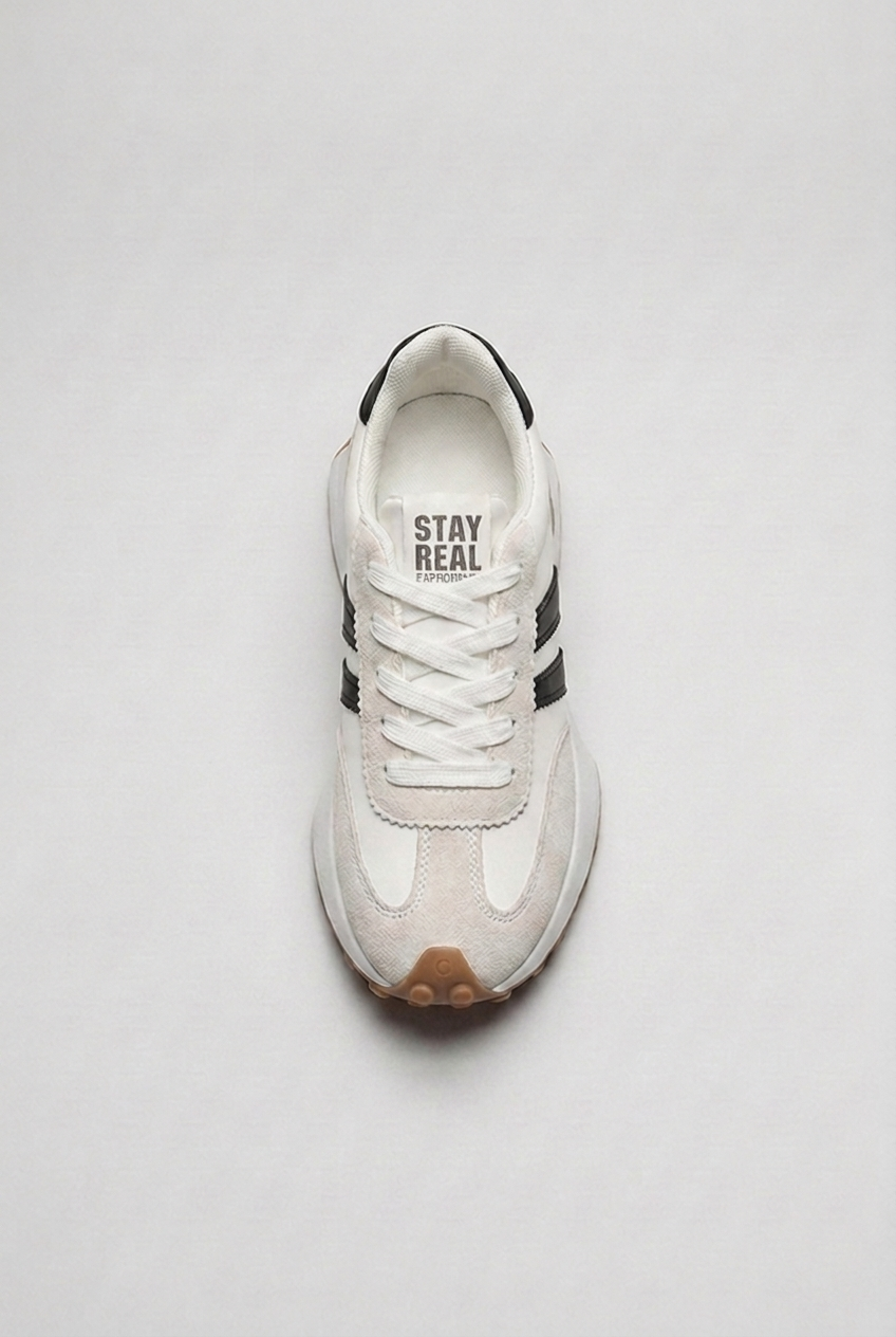 Retro Suede Panel Trainers Women