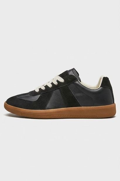 Retro Panelled Lace-Up Low Top Trainers Men