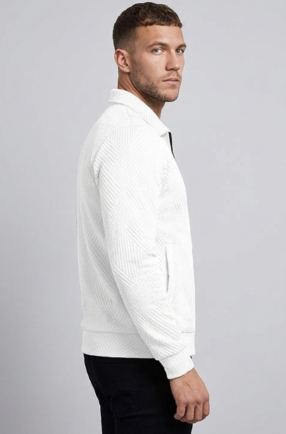 Ribbed Texture Zip Front Knit Vest Men