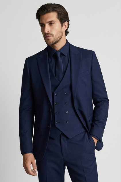 Slim Fit Three Piece Waistcoat Suit Set Men