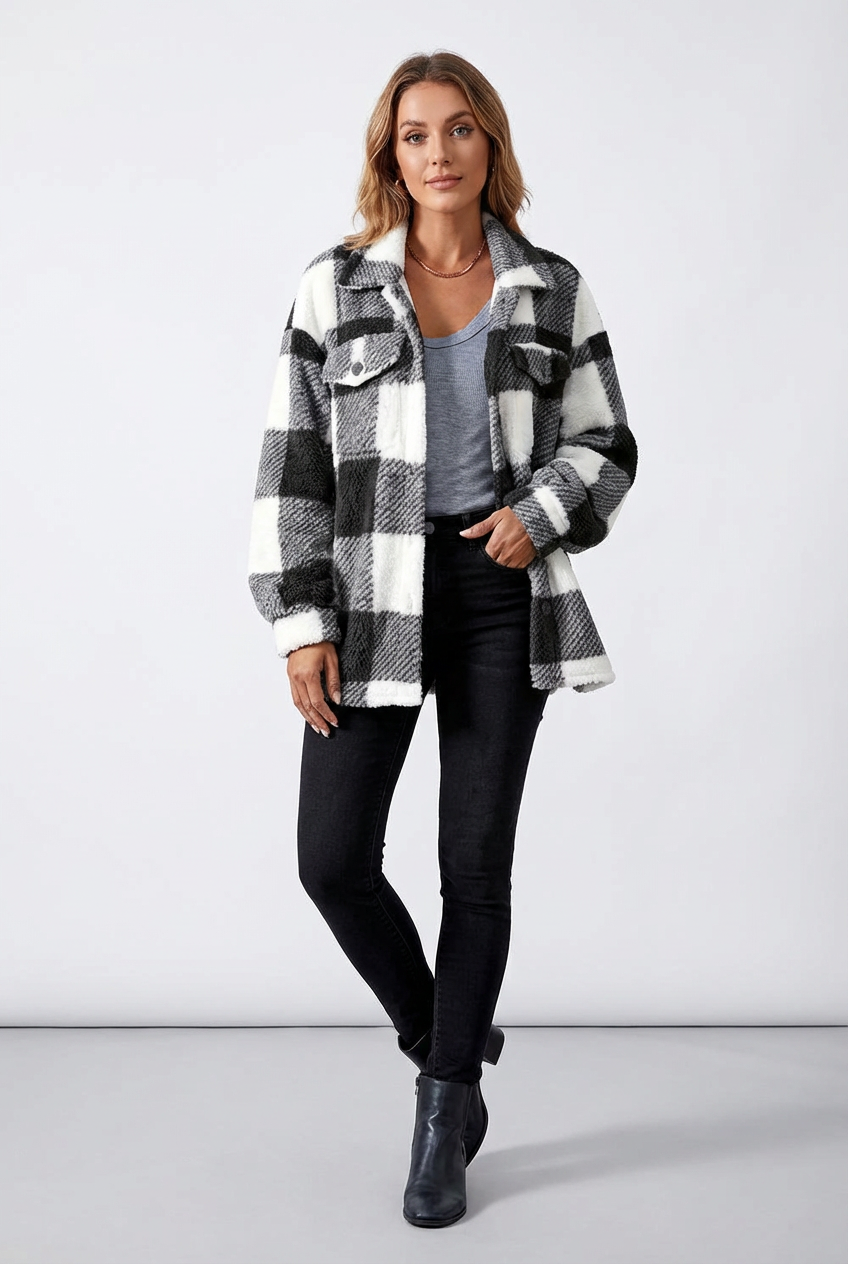 Women’s Soft Plaid Jacket