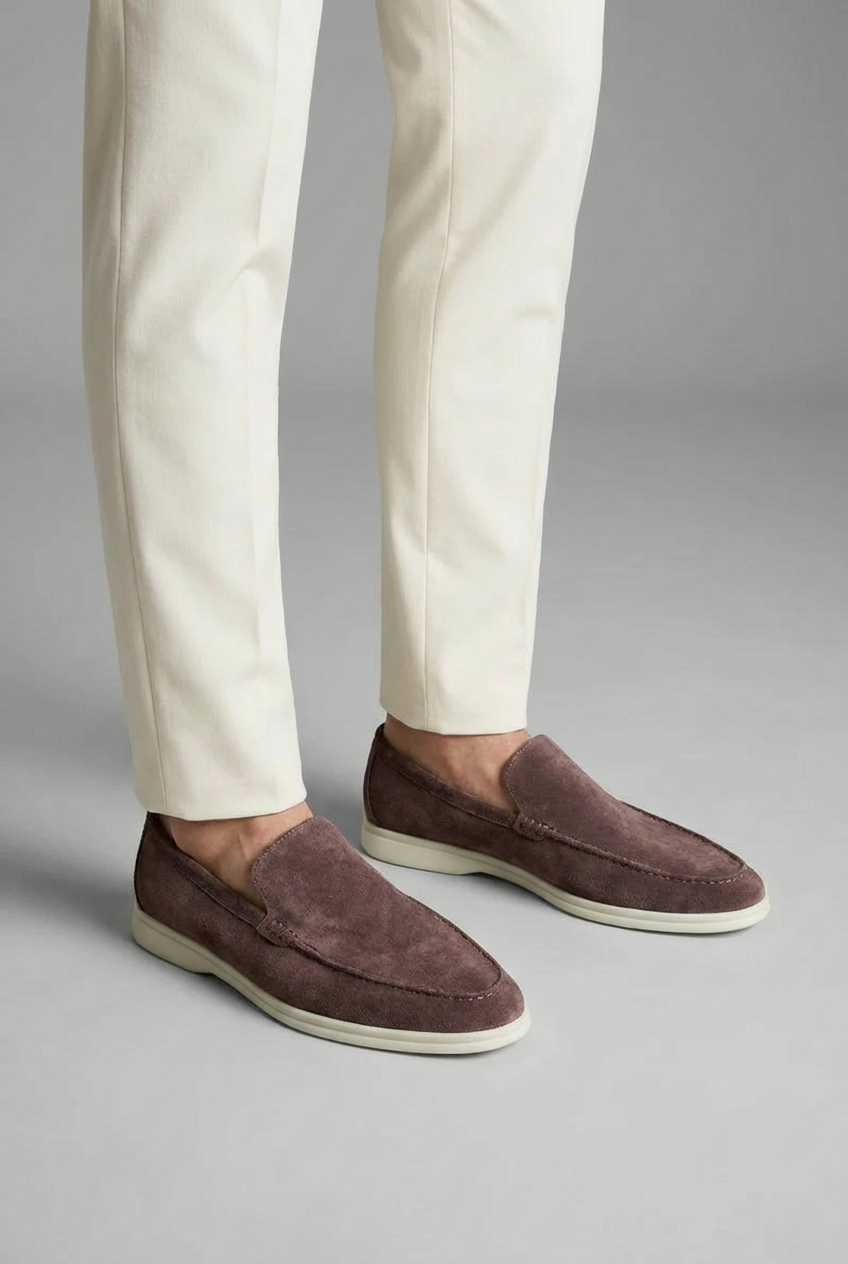 Men’s Casual Classic Suede-Style Slip-On Loafers