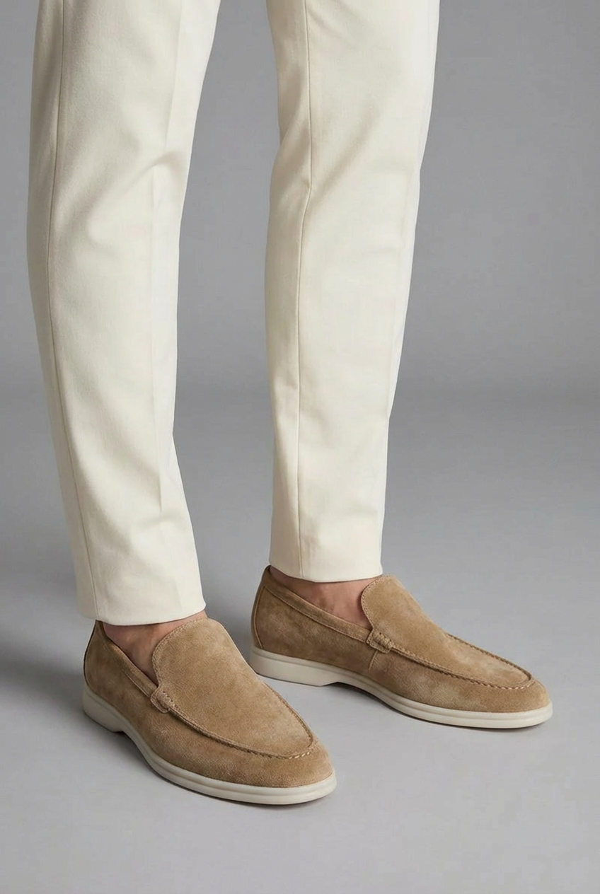 Men’s Casual Classic Suede-Style Slip-On Loafers