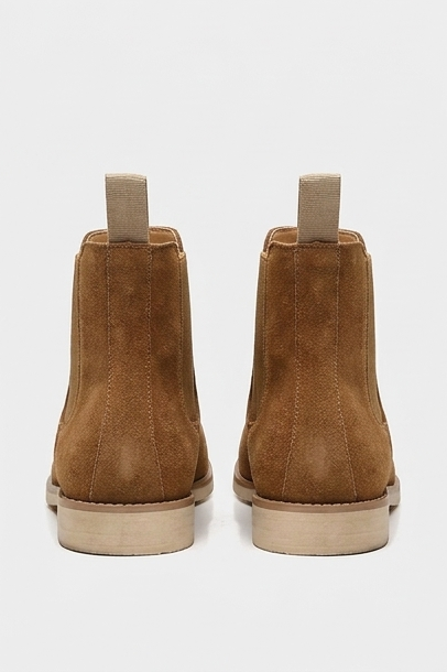 Suede Chelsea Ankle Boots Pull Tab Men