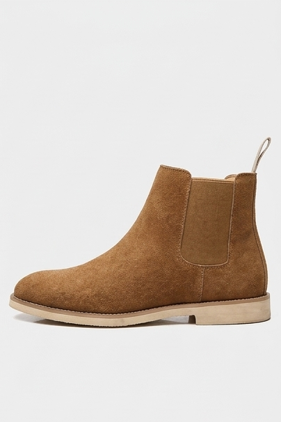 Suede Chelsea Ankle Boots Pull Tab Men