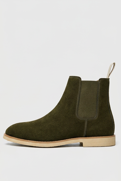 Suede Chelsea Ankle Boots Pull Tab Men
