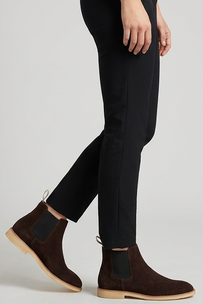 Suede Chelsea Ankle Boots Pull Tab Men
