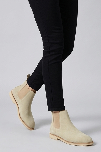 Suede Chelsea Ankle Boots Pull Tab Men