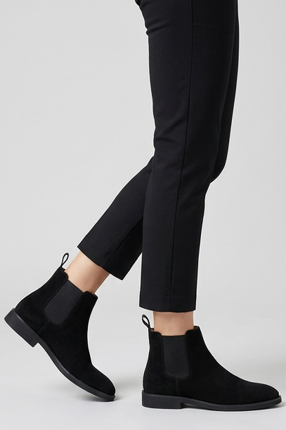 Suede Chelsea Ankle Boots Pull Tab Men