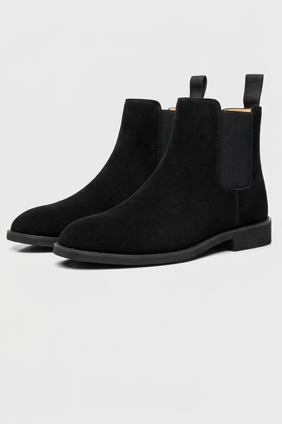 Suede Chelsea Ankle Boots Pull Tab Men