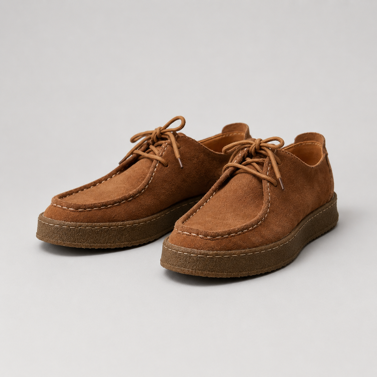 Suede Style Moccasin Shoes Crepe Sole Men