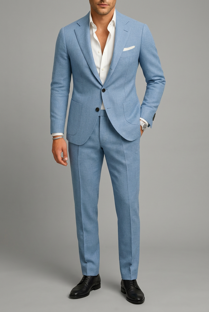 Men’s Two-Piece Lightweight Spring Summer Wedding Suit