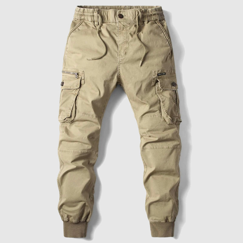 Men’s Slim-Fit Cargo Jogger Pants with Drawstring Waist