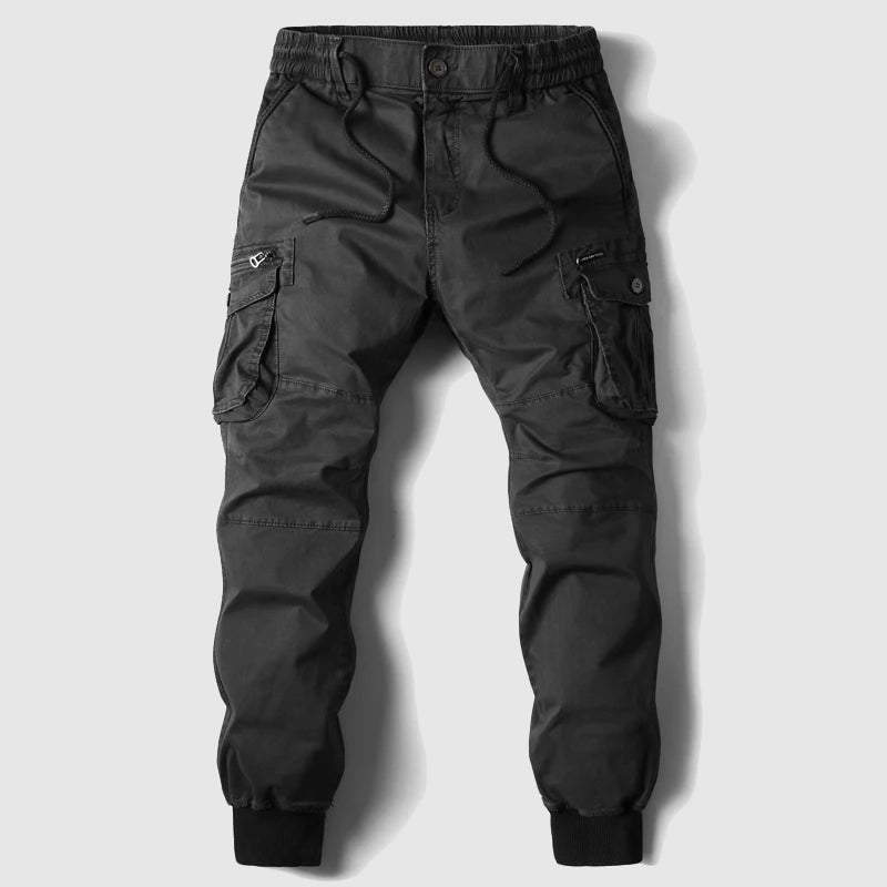Men’s Slim-Fit Cargo Jogger Pants with Drawstring Waist