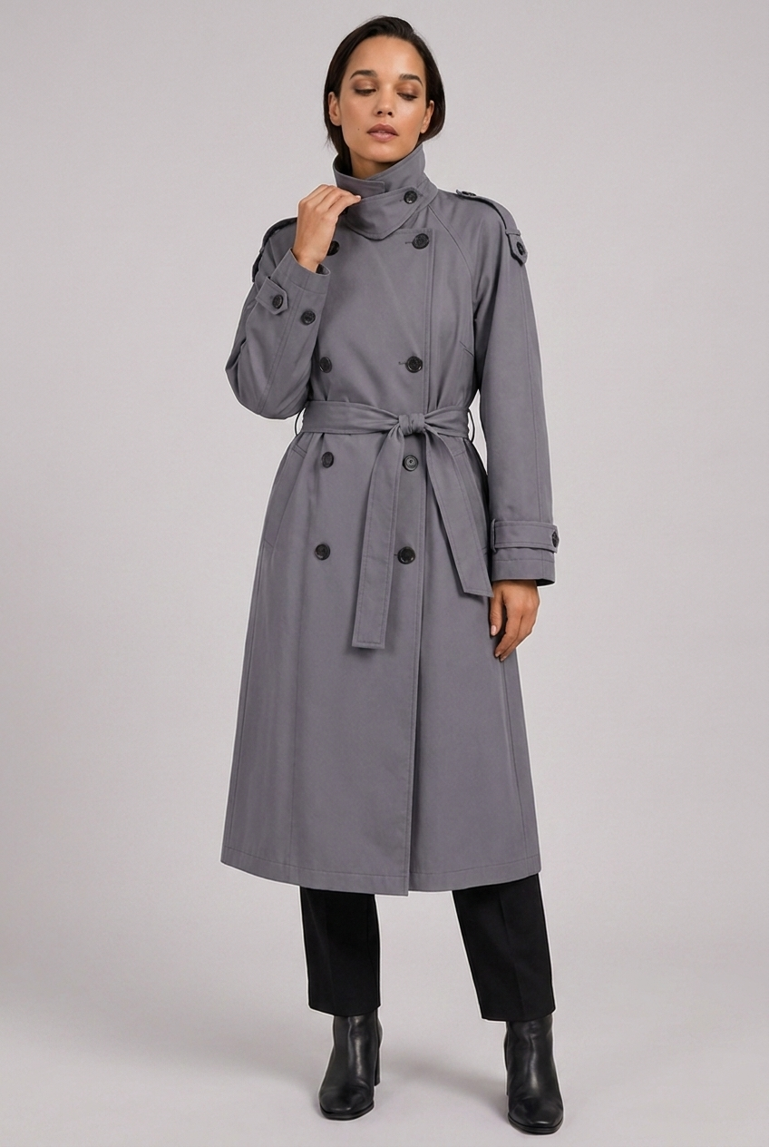 Tailored Longline Belted Trench Coat Women