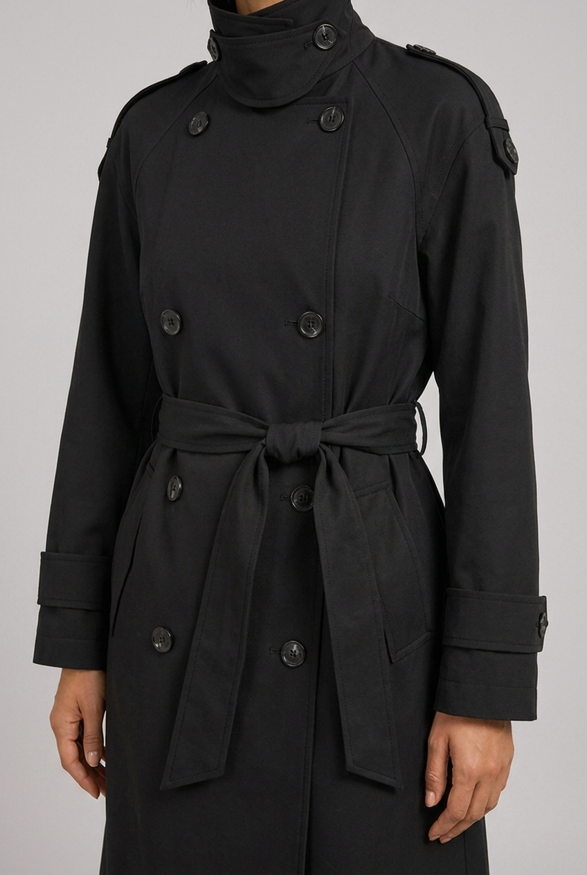 Tailored Longline Belted Trench Coat Women