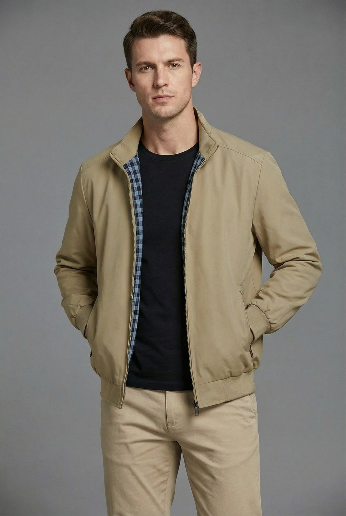 Men’s Jacket Lightweight Casual Zip Outerwear