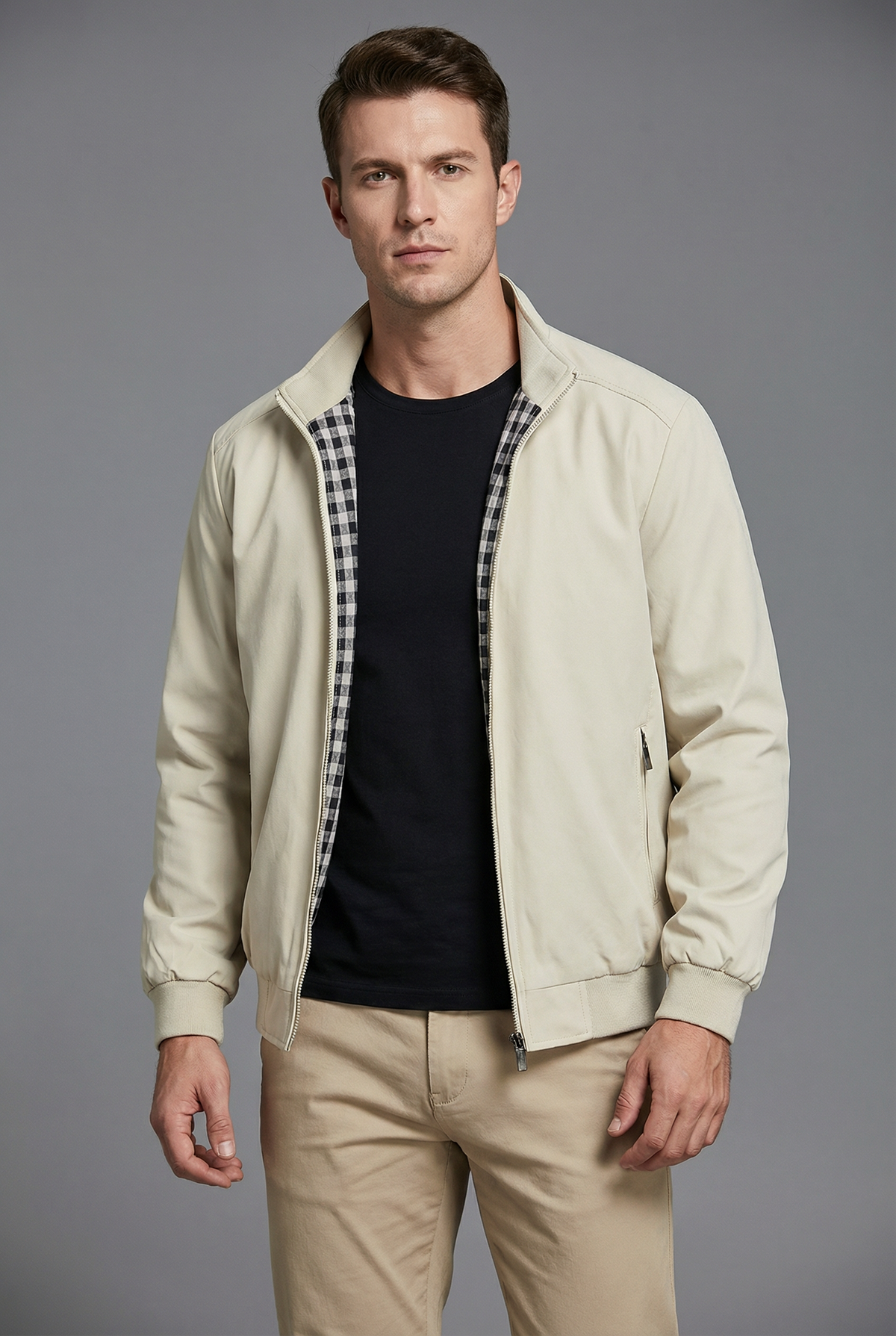 Men’s Jacket Lightweight Casual Zip Outerwear