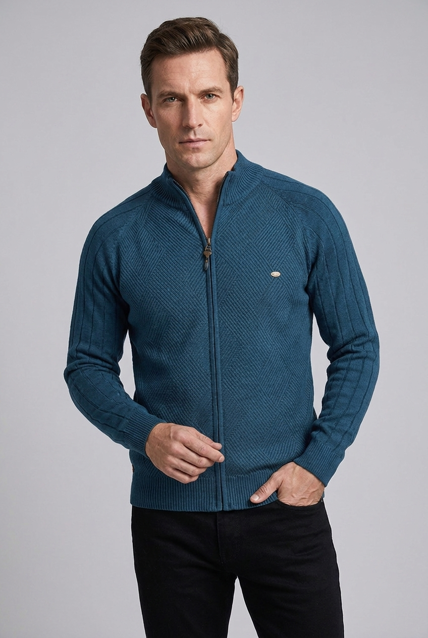 Slim Fit Comfortable Full Zip Vest Men