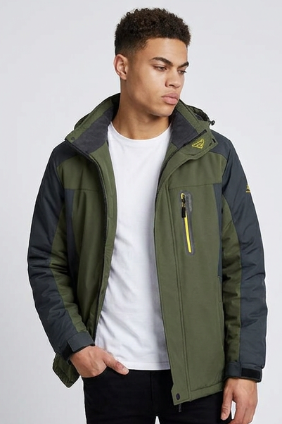 Waterproof Fleece Lined Hooded Winter Jacket Men