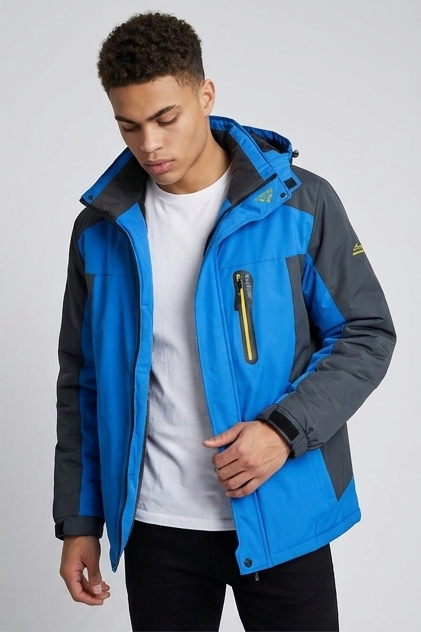 Waterproof Fleece Lined Hooded Winter Jacket Men
