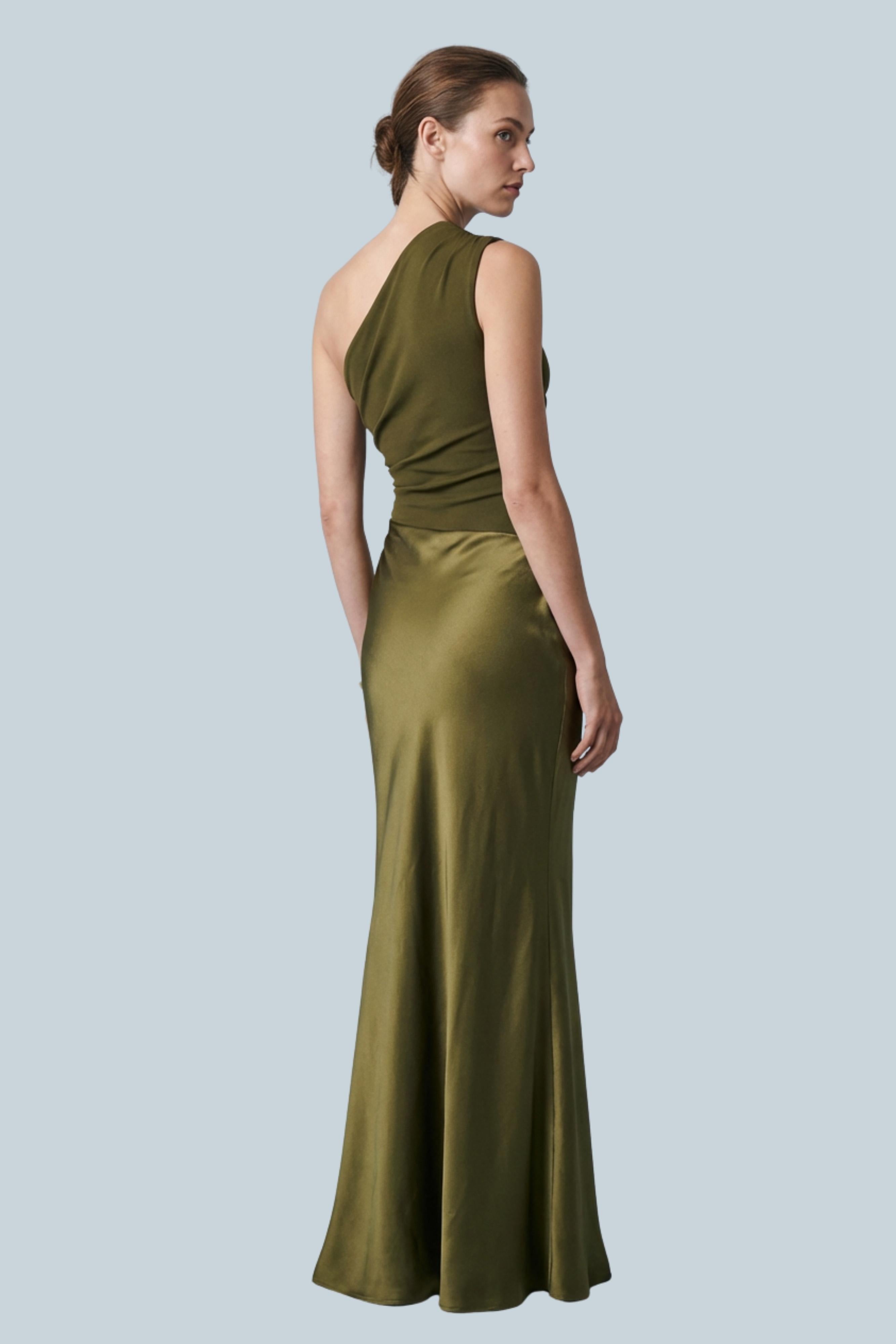 Women’s Elegant One Shoulder Occasion Maxi Dress