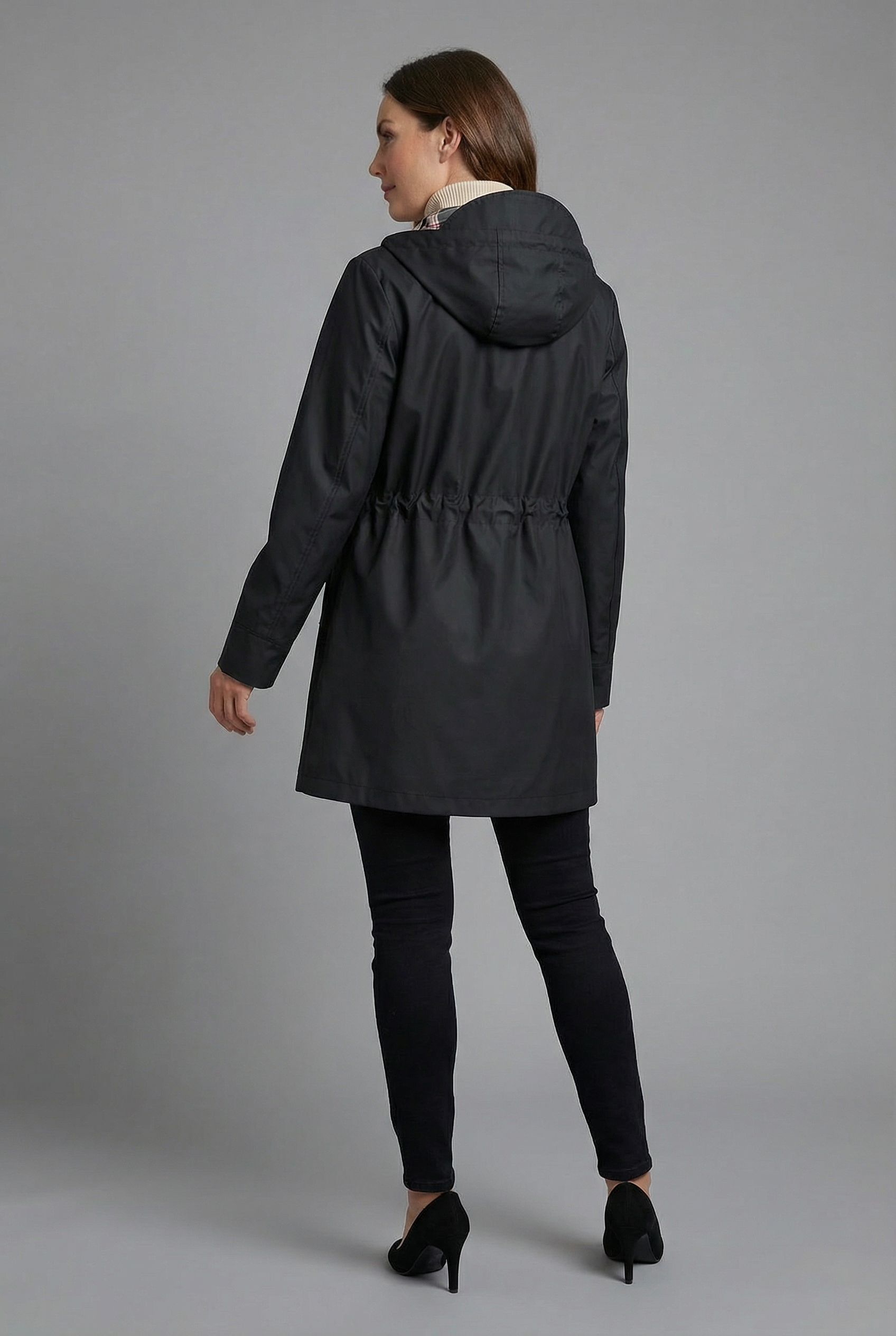 Women’s Hooded Zip-Up Trench Coat