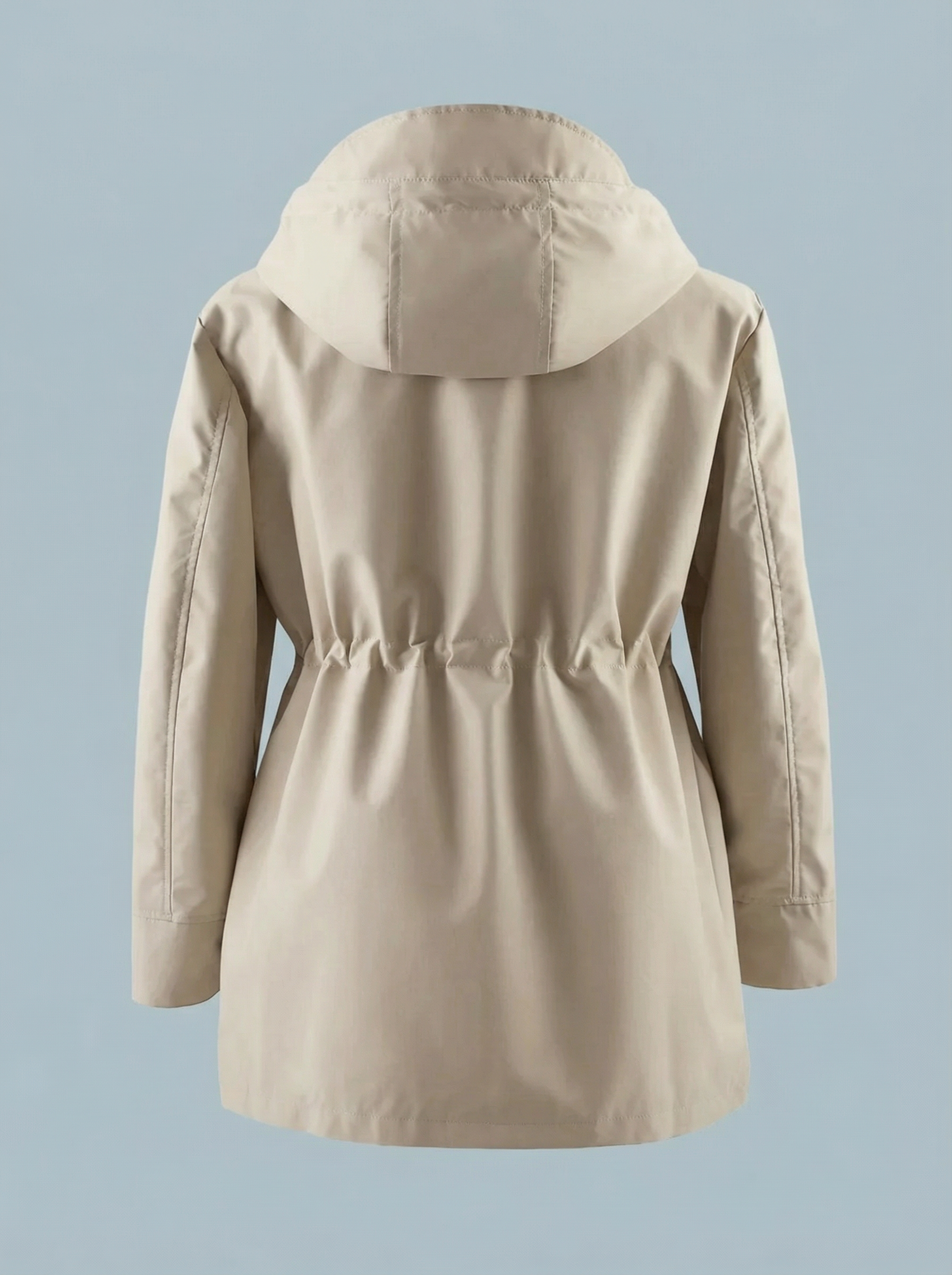 women's hooded zip coat