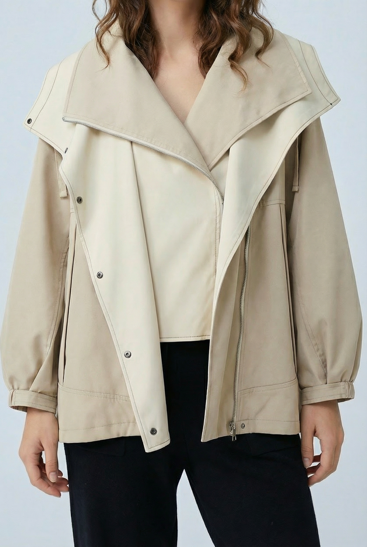 Women's Double-Layer Windbreaker Jacket