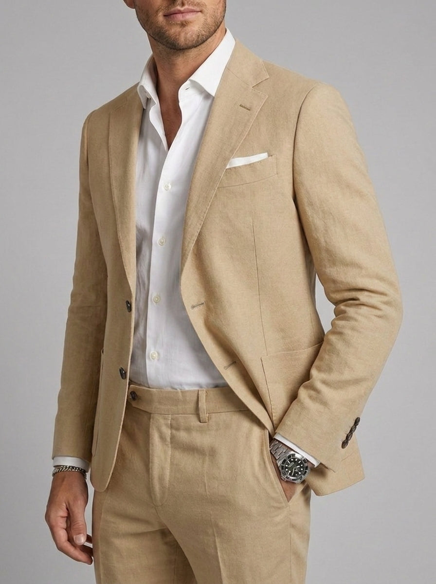 Mens Linen Summer Wedding Guest Suit