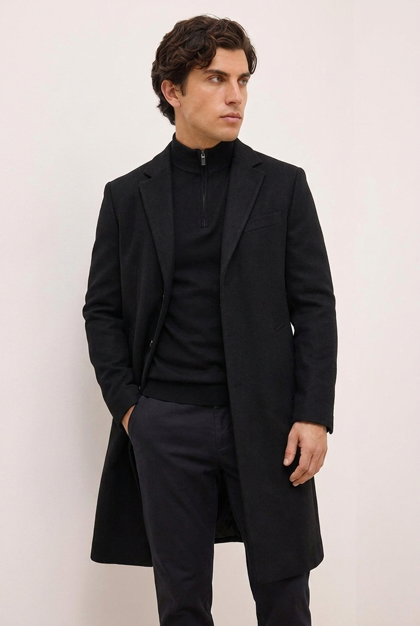 Men’s Classic Wool Style Overcoat