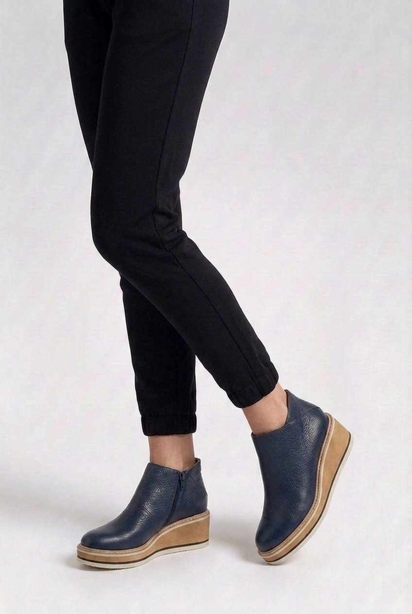 Wedge Sole Slip-On Orthopaedic Ankle Boots Women