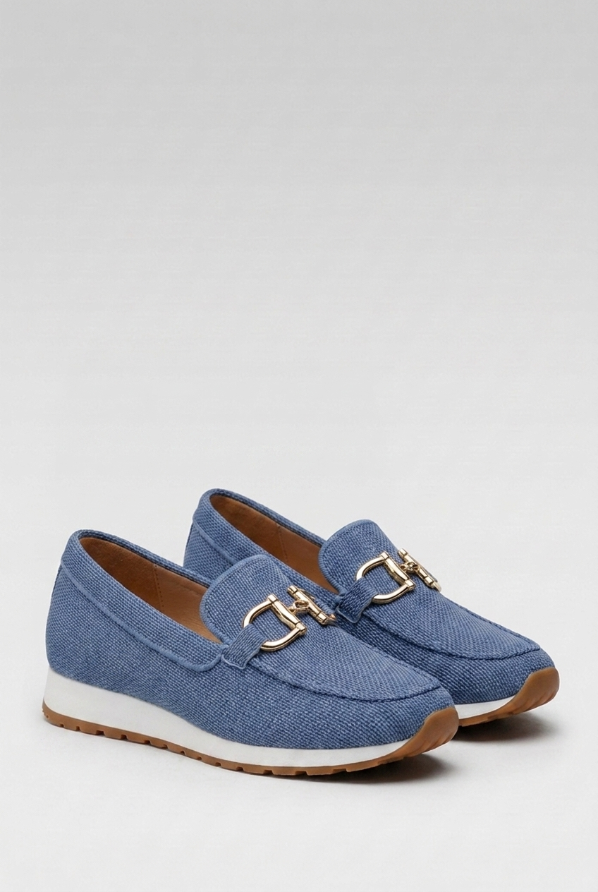 Chain Buckle Woven Orthopaedic Loafer Trainers Women