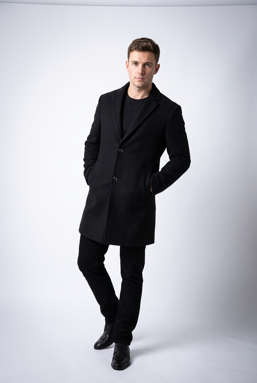 Men’s Classic Long Wool Style Chic Overcoat