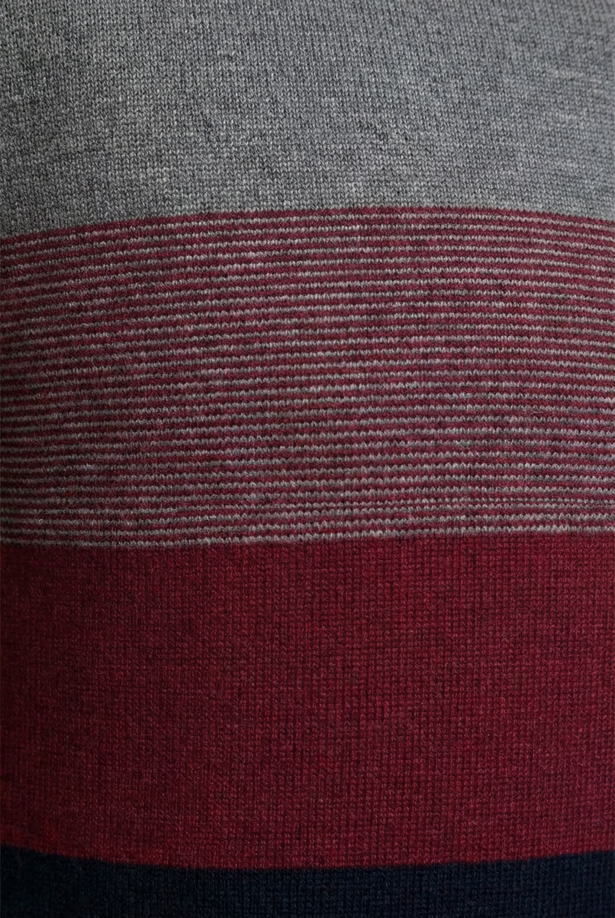 Men’s Striped Quarter Zip Sweater – Soft Knit Jumper