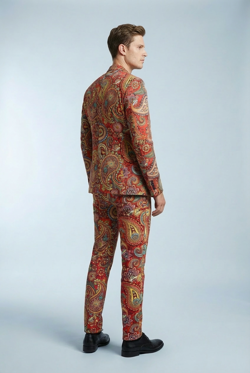 Men's Colourful Statement Suit Ensemble