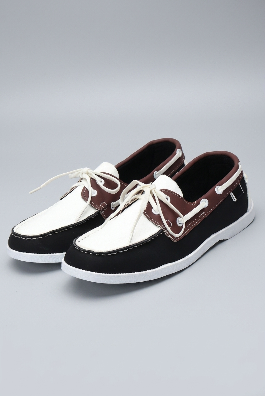 Lace Up Leather Style Casual Boat Shoes Men