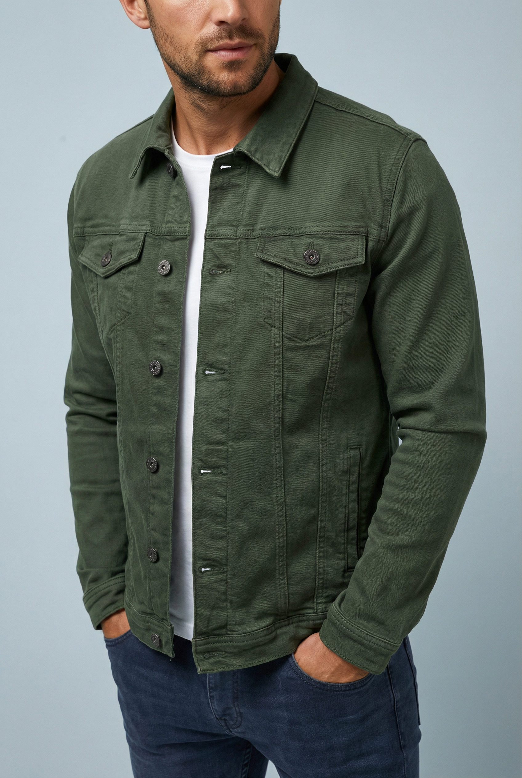 Men’s Button-Front Trucker Jacket