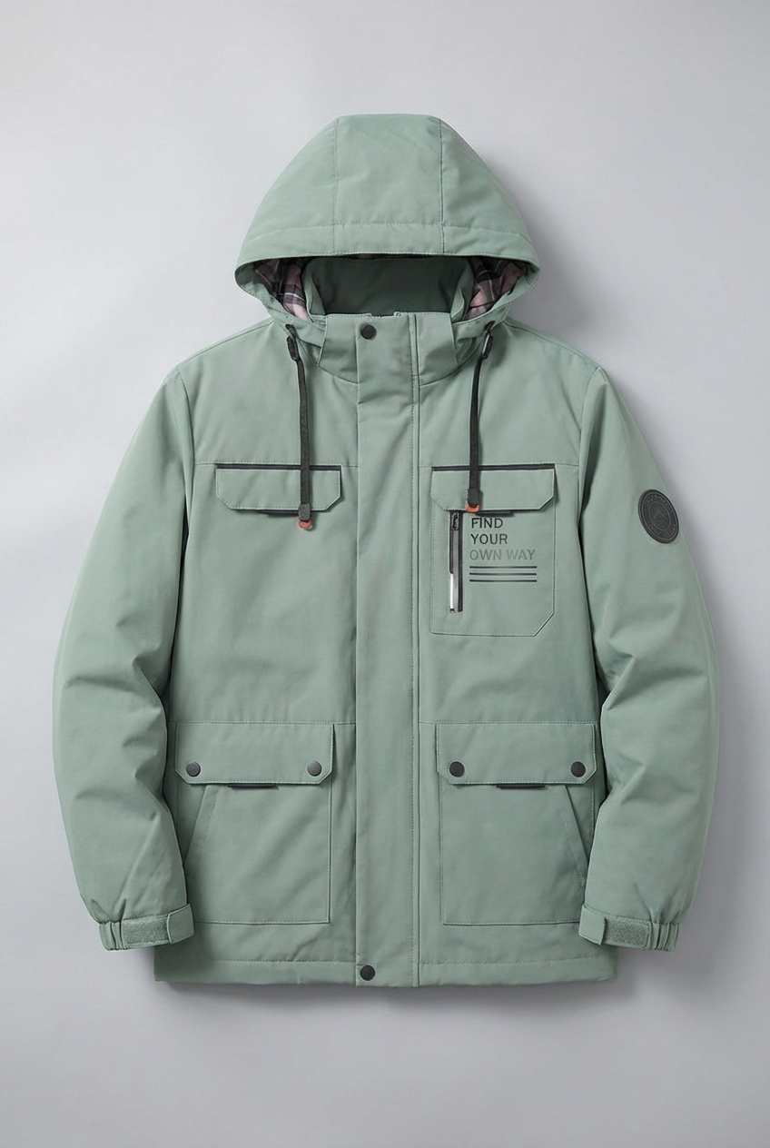 Men’s Waterproof Lightweight Hooded Rain Jacket