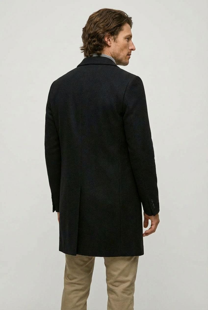 Men’s Classic Wool Style Overcoat Winter Coat