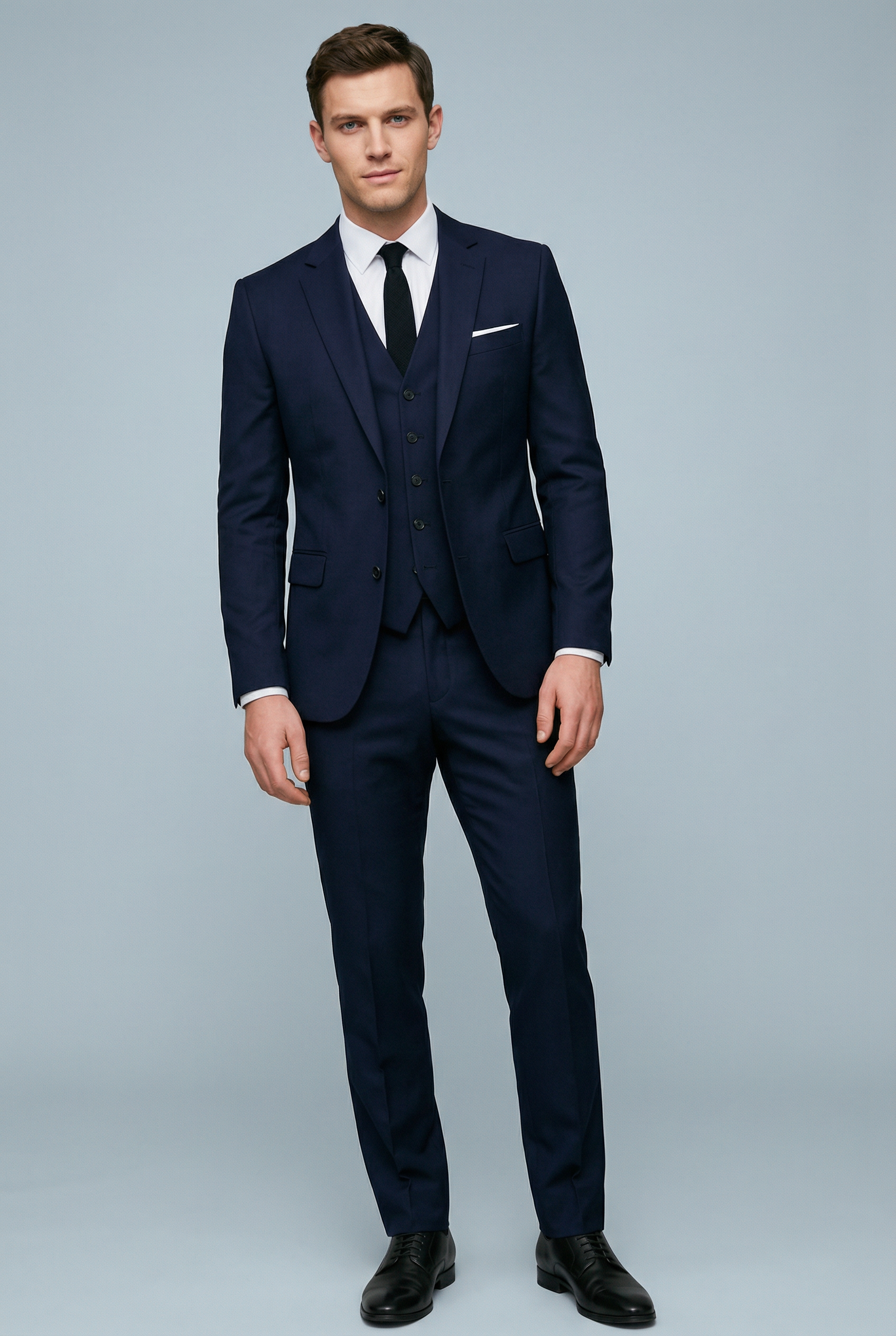 Men's Classic Formal Slim Fit 3-Piece Suit - Single Breasted