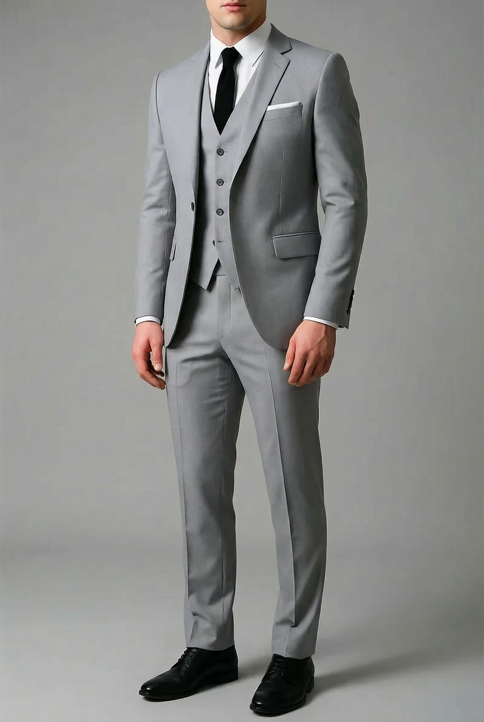 Men's Classic Formal Slim Fit 3-Piece Suit - Single Breasted