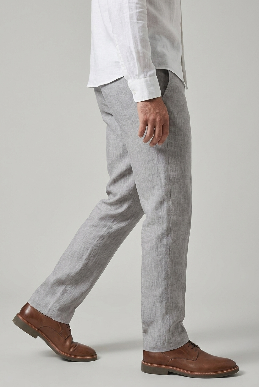 Men's Breathable Regular Fit Casual Business Trousers