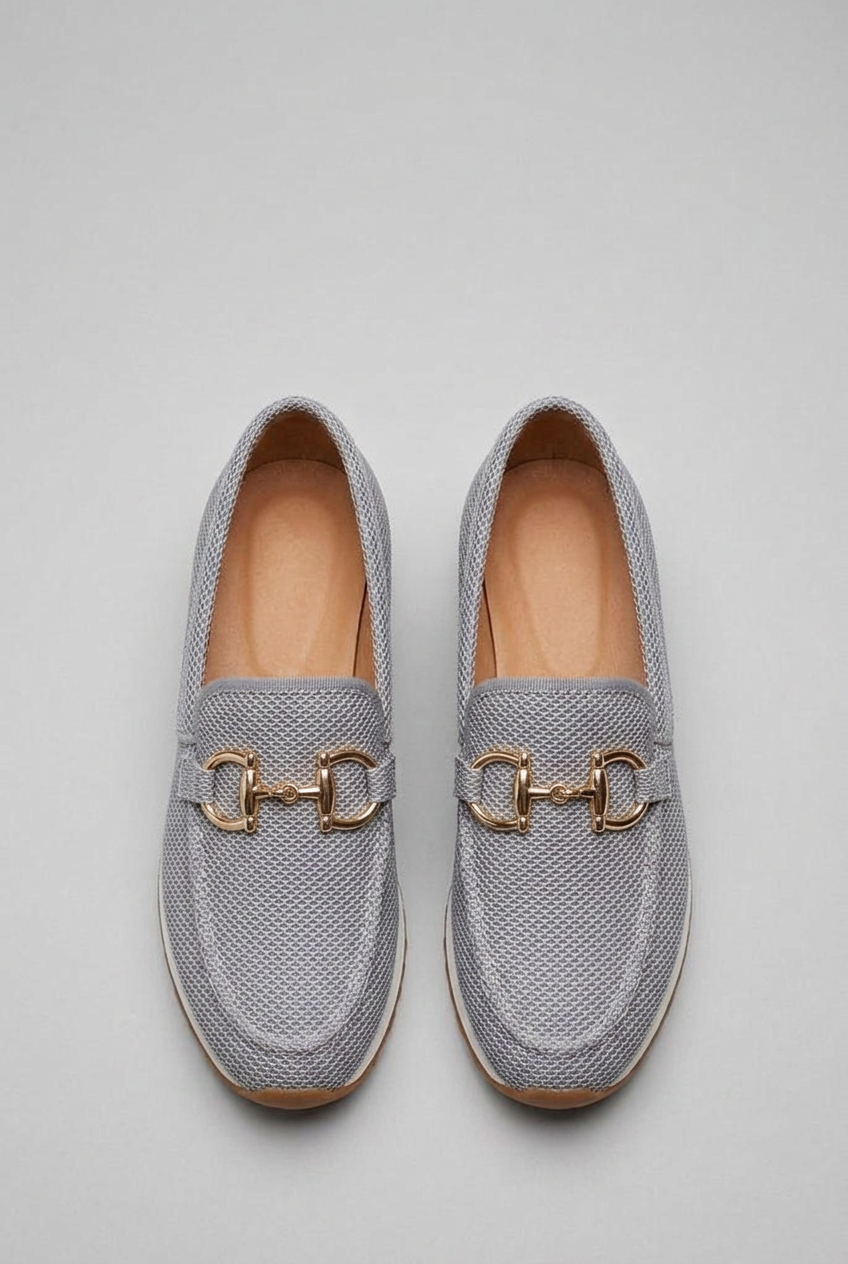 Chain Buckle Woven Orthopaedic Loafer Trainers Women