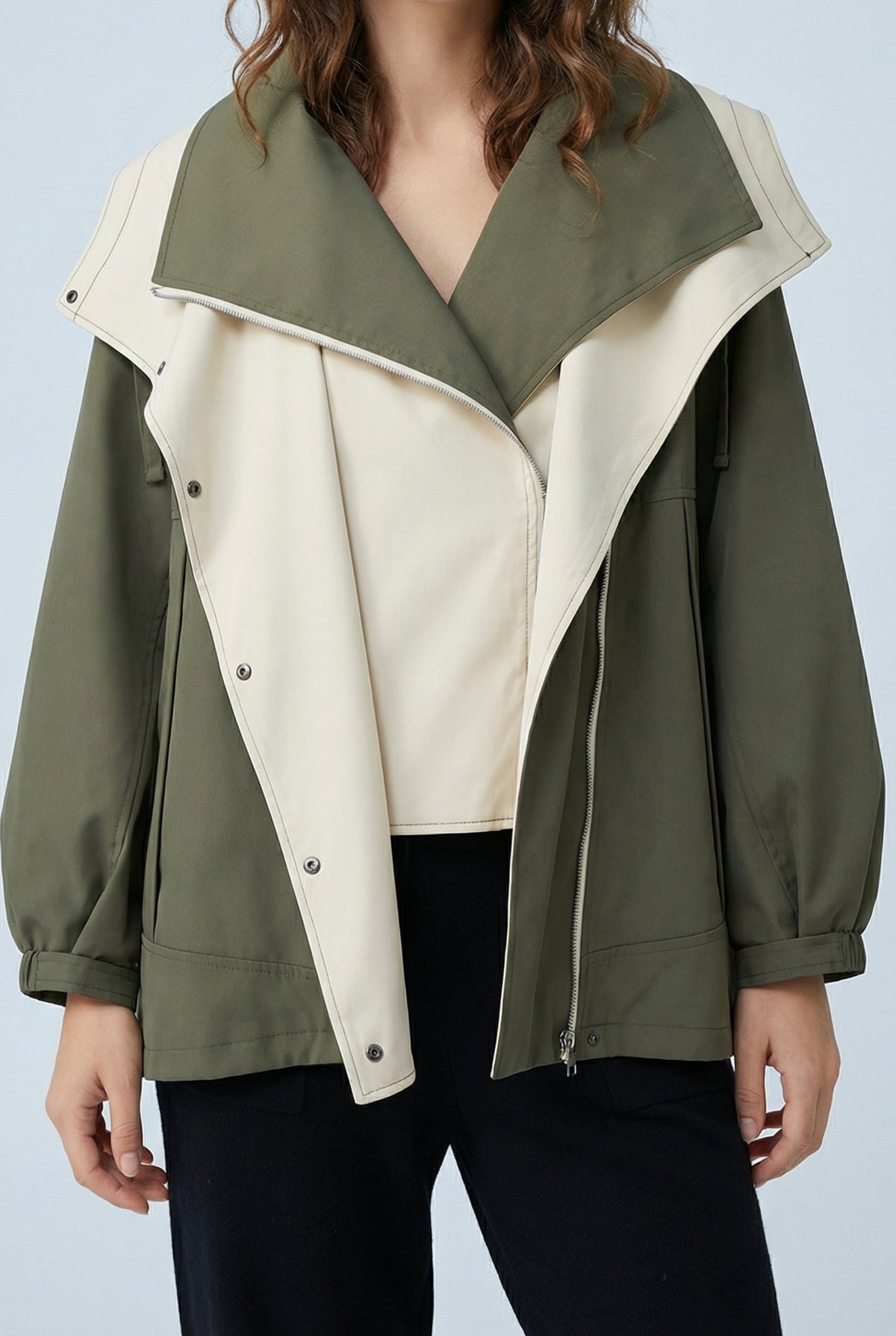 Women's Double-Layer Windbreaker Jacket