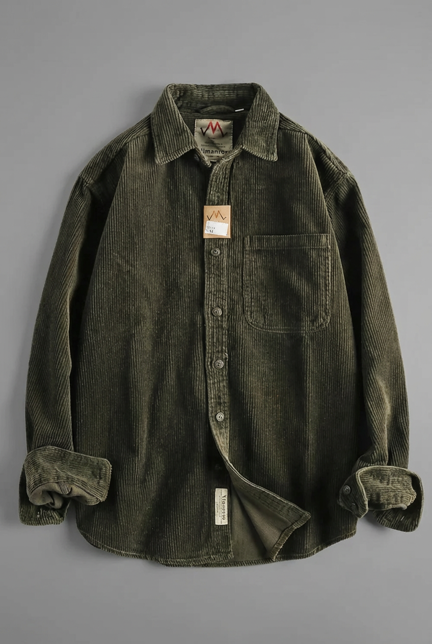Men's Corduroy Overshirt – Textured Finish, Reinforced Seams & Easy Layering